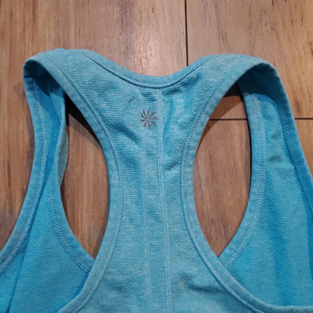 Athleta Blue Racerback Tank Top L - Picture 3 of 5